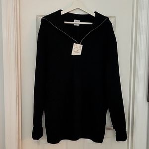 ZARA BLACK ZIP SWEATER